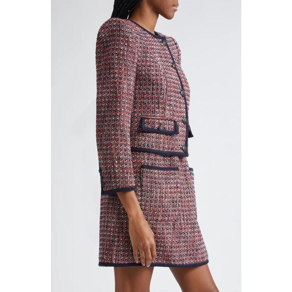 VERONICA BEARD Ceres Metallic Cotton Blend Tweed Jacket - Picture 4 of 11